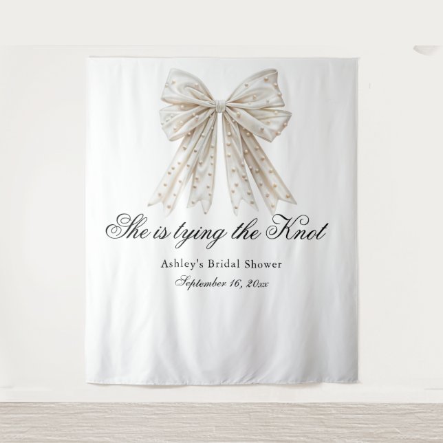 Tapiz Perlas se doblan, está atando la ducha nupcial (Anverso)