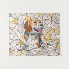 Tapiz Perro Beagle - Arte Mosaico colorido