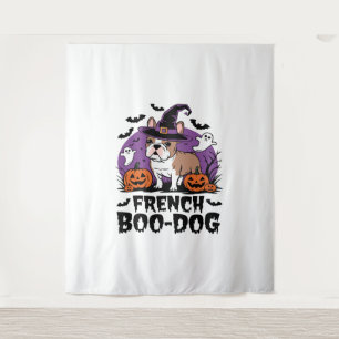 Tapiz Perro boo francés - el cachorro más espeluznante