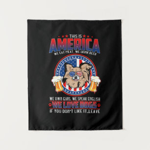 Tapiz Perro Chihuahua Este Norteamericano 4 De Julio