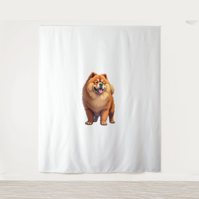 Tapiz Perro Chow Perro chino Raza por una Chow Chow (Anverso)