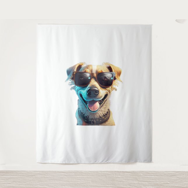 Tapiz perro con gafas de sol Activo (Anverso)