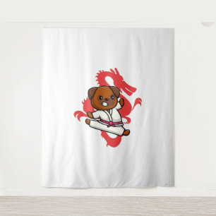 Tapiz perro conoce a karate