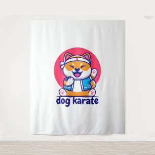 Tapiz perro conoce a karate