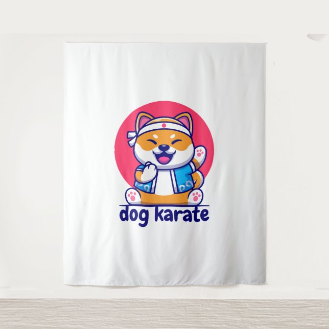 Tapiz perro conoce a karate (Anverso)