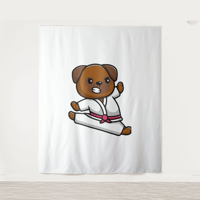 Tapiz perro conoce a karate (Anverso)