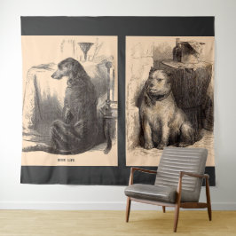 Tapiz perro de alta vida, perro de baja vida