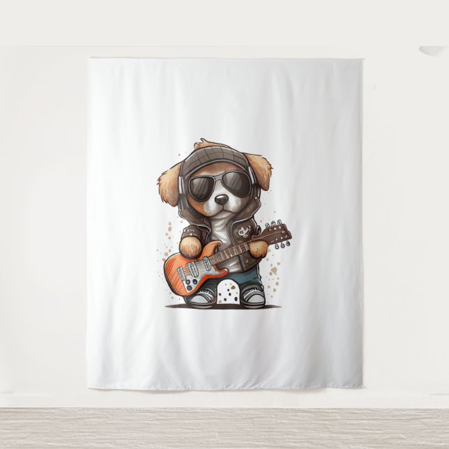 Tapiz Perro de cachorro de rollo (seis) (Anverso)