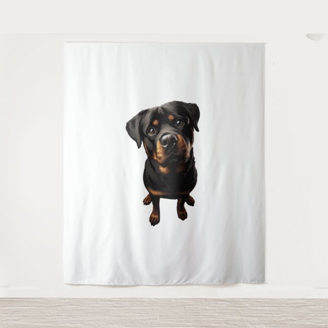 Tapiz perro de rottweiler (Anverso)