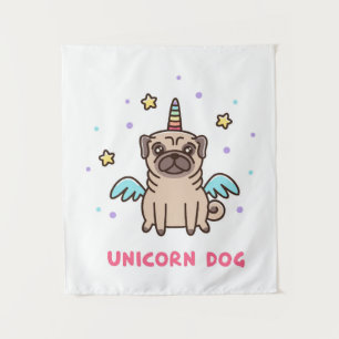 Tapiz Perro del arco iris del unicornio