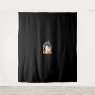 Tapiz Perro Halloween Papillon Jack O Lantern Pumpkin Ta