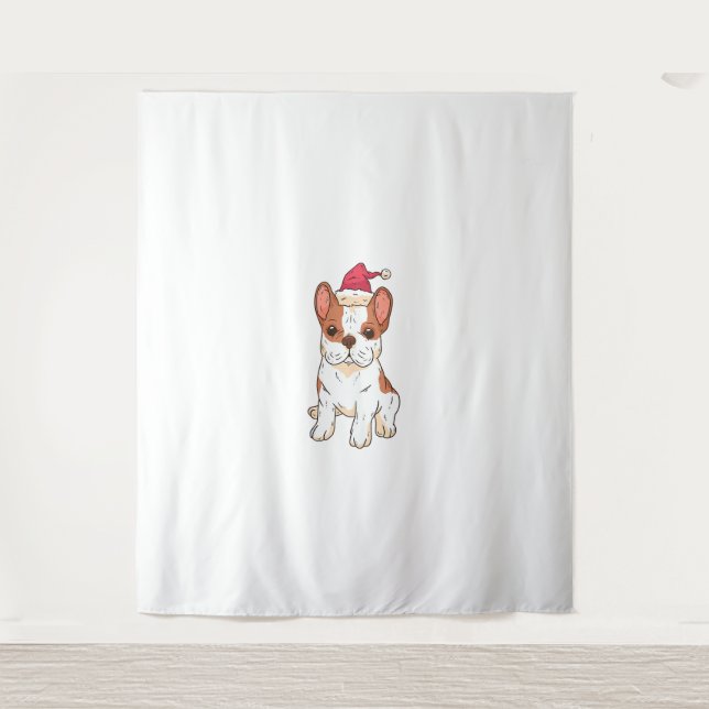 Tapiz Perro Santa Hat - Navidades divertidos _3 (Anverso)