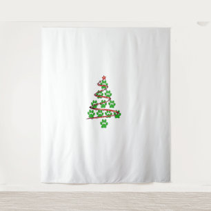 Tapiz Perros imprimen árbol de Navidad para los amantes 