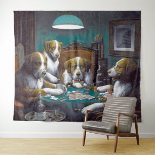 Tapiz Perros jugando póquer Cassius Marcellus Coolidge 1