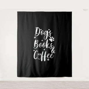 Tapiz Perros Libros Coffe Perro Lover Libro Worm