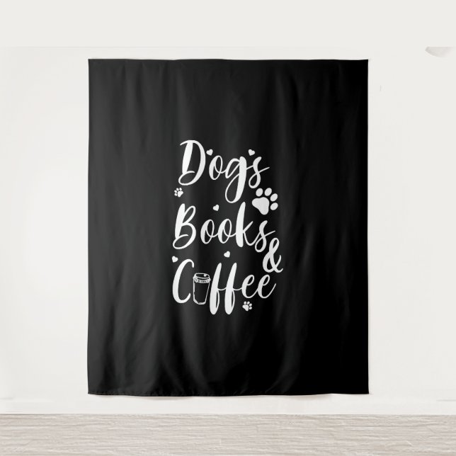 Tapiz Perros Libros Coffe Perro Lover Libro Worm (Anverso)