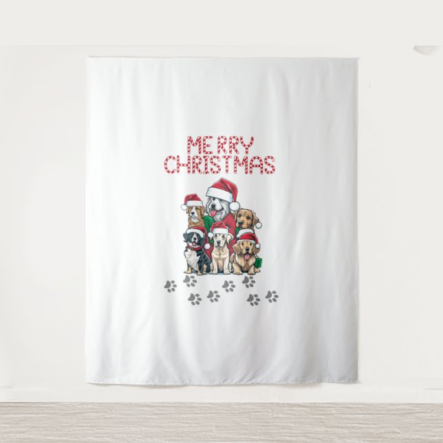 Tapiz Perros navideños (Anverso)