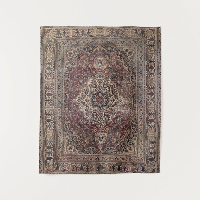 Tapiz Persia Doroksh Dusty Dull Azul gris verde  (Anverso)