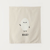 personaje de arroz lindo minimalista kawaii divert