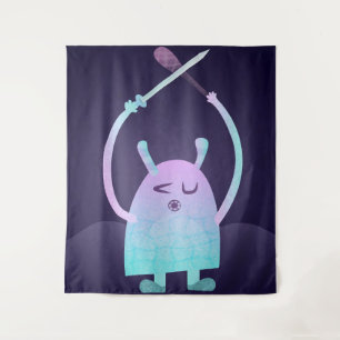 Tapiz Personaje de monstruo adorable para niños