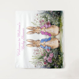 Tapiz Personalice Peter y Flopsy Baby ducha LARGE