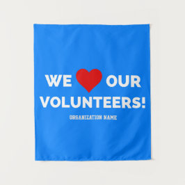 Tapiz Personalizable Amamos A Nuestros Voluntarios