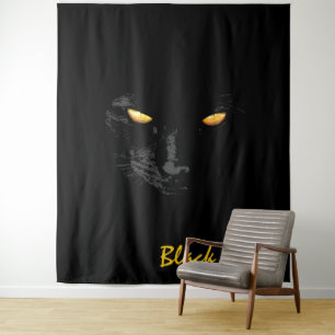 Tapiz Personalizable mágico del gato negro