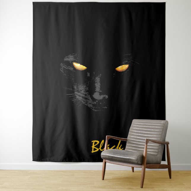 Tapiz Personalizable mágico del gato negro (In situ)
