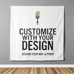 Tapiz Personalizada en blanco 57x57" cuadrada personaliz