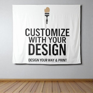 Tapiz Personalizada en Blanco Personalizada 104x88" Empr