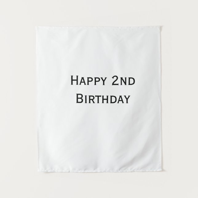Tapiz personalizado agregar su texto feliz cumpleaños 2d (Anverso)