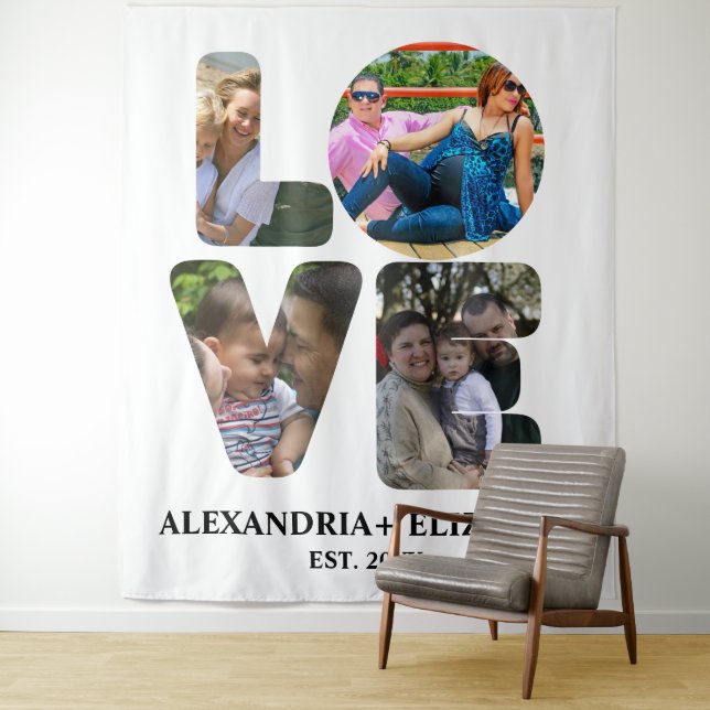 Tapiz Personalizado amor moderno 4 collage de fotos para (In situ)