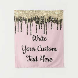 Tapiz Personalizado Aniversario Negro Rosa - Fondo de fo