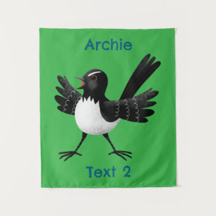 Tapiz Personalizado australiano Willie Wagtail personali