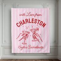 Personalizado Bachelorette Pastel Stripes Martini