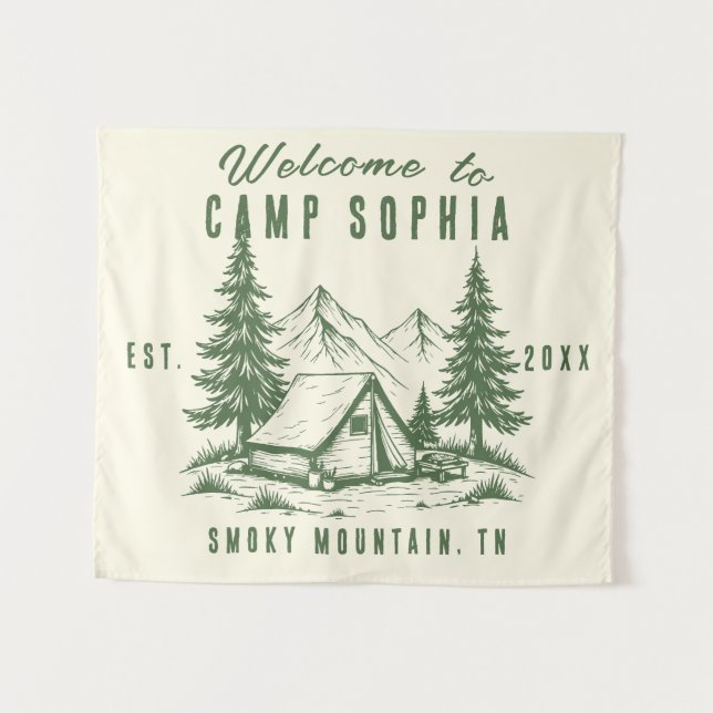 Tapiz Personalizado Camp Bach Tapestry - Montaña Rustica (Anverso (horizontal))