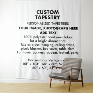 Tapiz personalizado colgante de pared 88"x104"