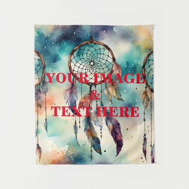 Tapiz Personalizado con tu Propia Foto y Texto (Anverso)