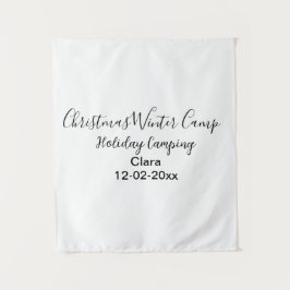 Tapiz Personalizado de acampada de vacaciones de inviern