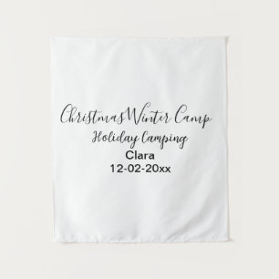 Tapiz Personalizado de acampada de vacaciones de inviern
