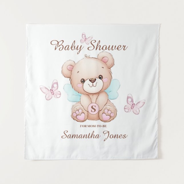Tapiz personalizado de Baby Shower (Anverso)