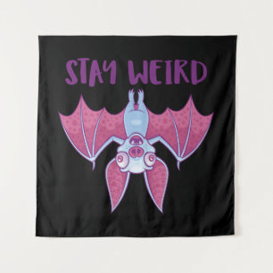 Tapiz Personalizado De Bat De Vampiro Albino Quirky