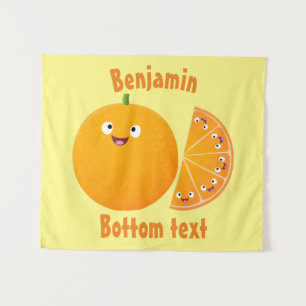 Tapiz Personalizado de cítricos de feliz naranja