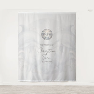 Tapiz Personalizado de fondo boda Dolphin Theme Style 1