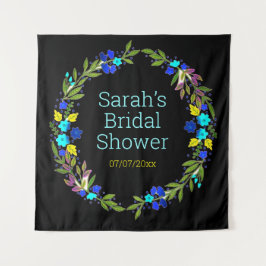 Tapiz personalizado de la ducha de bodas