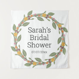 Tapiz personalizado de la ducha de bodas