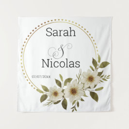 Tapiz personalizado de la ducha de bodas