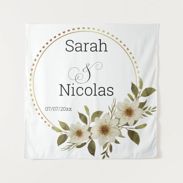 Tapiz personalizado de la ducha de bodas