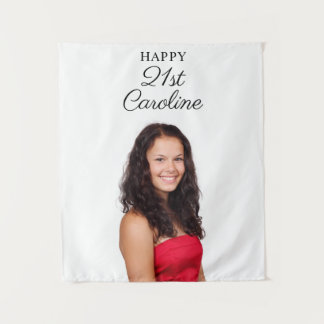 Tapiz Personalizado de la fiesta de cumpleaños foto Chic