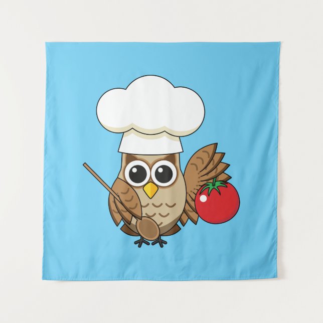 Tapiz Personalizado de Lechuza Cocina (Anverso)